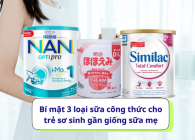Bí mật 3 loại sữa công thức cho trẻ sơ sinh gần giống sữa mẹ