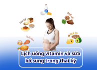 Lịch uống vitamin và sữa bổ sung trong thai kỳ