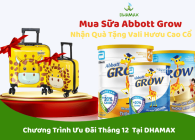 Mua Sữa Abbott Grow Tặng Vali Hươu Cao Cổ Tại DHAMAX