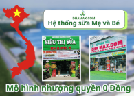 Hệ thống sữa Mẹ và Bé. Mô hình nhượng quyền 0 Đồng