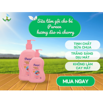 Sữa tắm gội toàn thân cho bé Pureen  (hương Đào và Cherry)