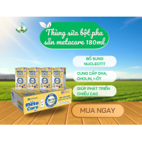 Thùng sữa bột pha sẵn metacer vàng 180 ml