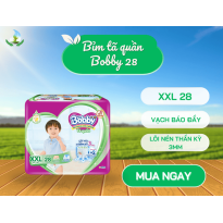 Bỉm tã Bobby quần XXL 28