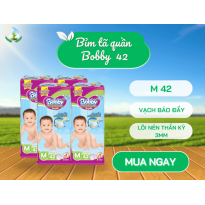 Bỉm tã  Bobby quần M 42