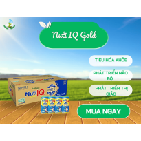 Sữa bột pha sẵn Nuti IQ Gold (180ml) - Lốc 4 hộp