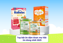 Top bột ăn dặm được mẹ Việt tin dùng nhất 2025 Top bột ăn dặm được mẹ Việt tin dùng nhất 2025