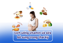 Lịch uống vitamin và sữa bổ sung trong thai kỳ Lịch uống vitamin và sữa bổ sung trong thai kỳ