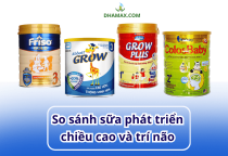So sánh sữa phát triển chiều cao và trí não So sánh sữa phát triển chiều cao và trí não