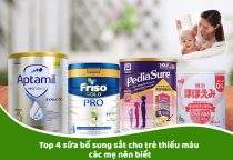 Top 4 sữa bổ sung sắt cho trẻ thiếu máu các mẹ nên biết