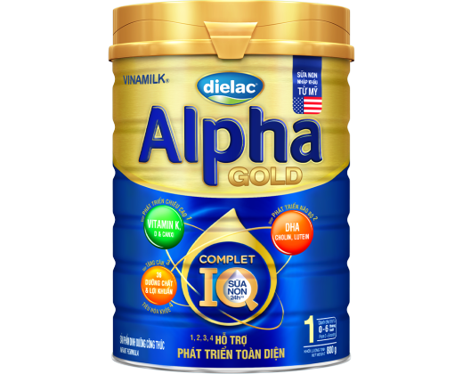 Sữa bột Dielac Alpha Gold 1 800g (cho trẻ từ 0 - 6 tháng tuổi)