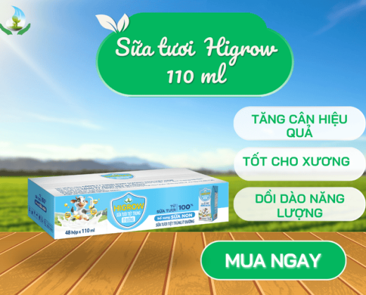 Thùng sữa tươi Higrow 110 ml