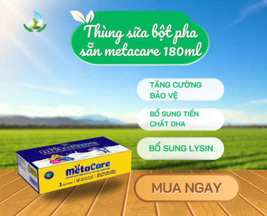 Thùng sữa bột pha sẵn metacare xanh 180 ml