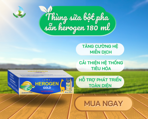 Thùng sữa bột pha sẵn herogen 180ml