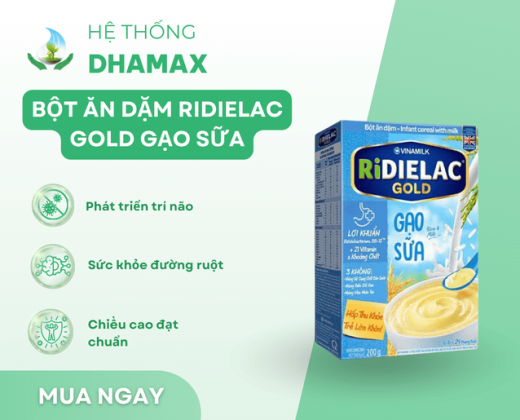 Bột Ăn Dặm Ridielac Gold Gạo Sữa 