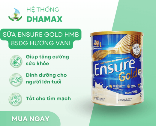 Sữa bột Ensure Gold 850g hương Vani