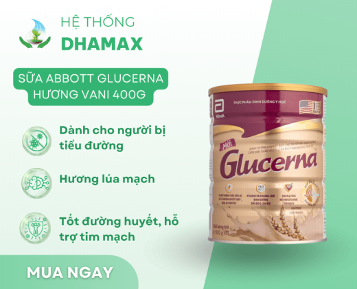 Sữa bột Abbot Glucerna hương Vani 400g (dành cho người bị tiểu đường)