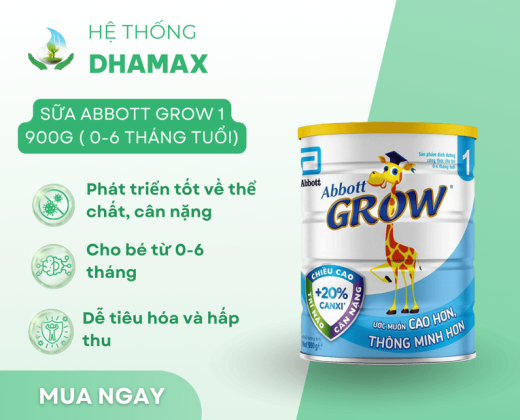 Sữa Abbott Grow 900g ( 0-6 tháng tuổi)