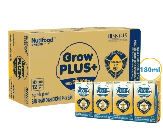 Sữa Bột Pha Sẵn Nutifood GrowPLUS+ 180ml