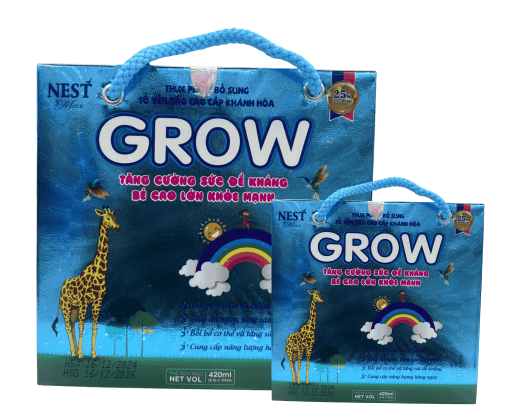 Yến Sào Nest Max Grow Xanh 420ml (6lọ x70ml)