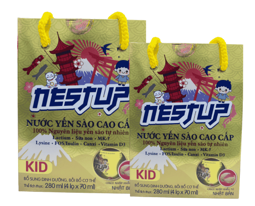 Yến sào nestup kids vàng lốc 4 lọ