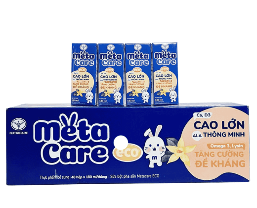 Sữa bột pha sẵn metacare xanh 180ml