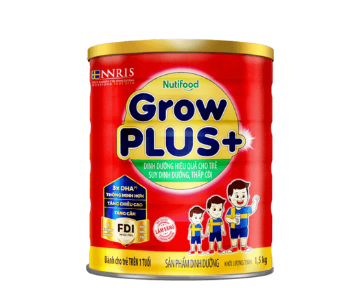 Sữa bột nuti growplus đỏ 1+ 1.5kg