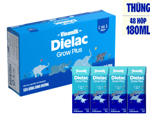 Sữa bột pha sẵn Dielac Grow Plus hộp 180ml