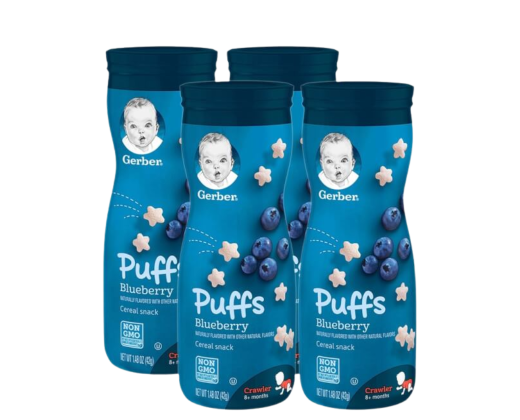 Bánh ăn dặm Gerber Puffs vị việt quất