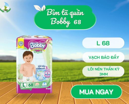 Bỉm tã  Bobby quần L 68