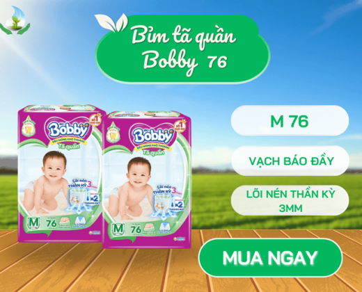 Bỉm tã  Bobby quần M 76