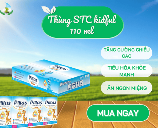 Thùng sữa bột pha sẵn Pillas Grow  110ml