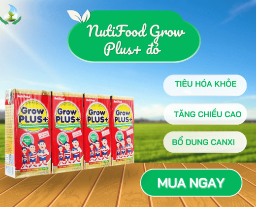 Sữa bột pha sẵn Nuti Grow Plus Đỏ