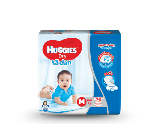 Tã Dán Huggies Dry size M (từ 6-11kg)