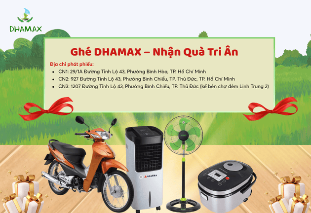  Bốc Thăm Trúng Thưởng Hàng Ngàn Phần Quà Tại  DHAMAX