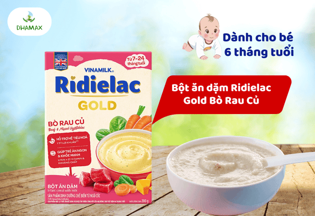 bột ăn dặm cho bé 6 tháng