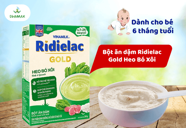 bột ăn dặm cho bé 6 tháng