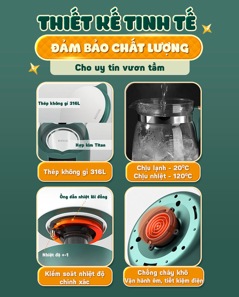 Máy đun nước pha sữa Chilux