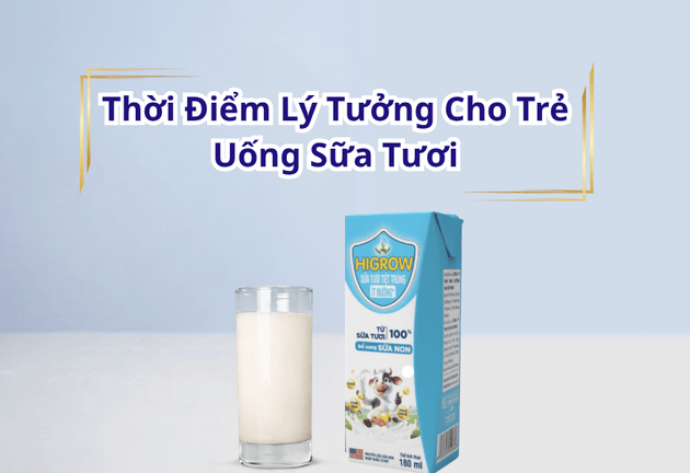 Bé dưới 1 tuổi có nên uống sữa tươi không