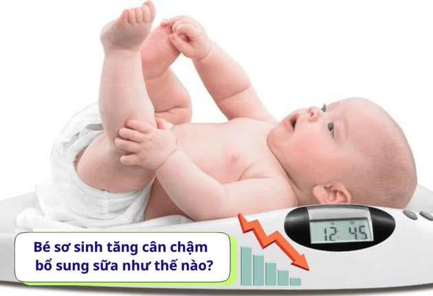 Bé sơ sinh tăng cân chậm – bổ sung sữa như thế nào