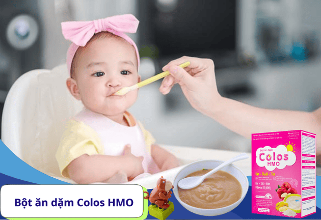 Bột ăn dặm Colos HMO Gạo – Chuối – Táo