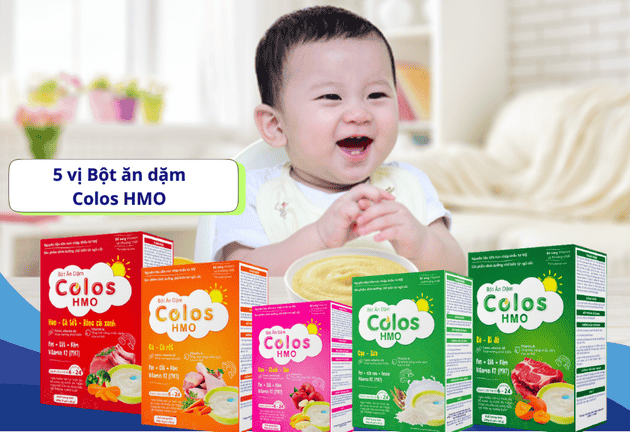 Bột ăn dặm Colos HMO Gạo – Sữa