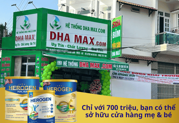 Chỉ với 700 triệu, bạn có thể sở hữu cửa hàng mẹ & bé ngay