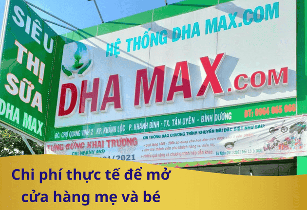 Chi phí thực tế để mở cửa hàng mẹ & bé nhượng quyền là bao nhiêu