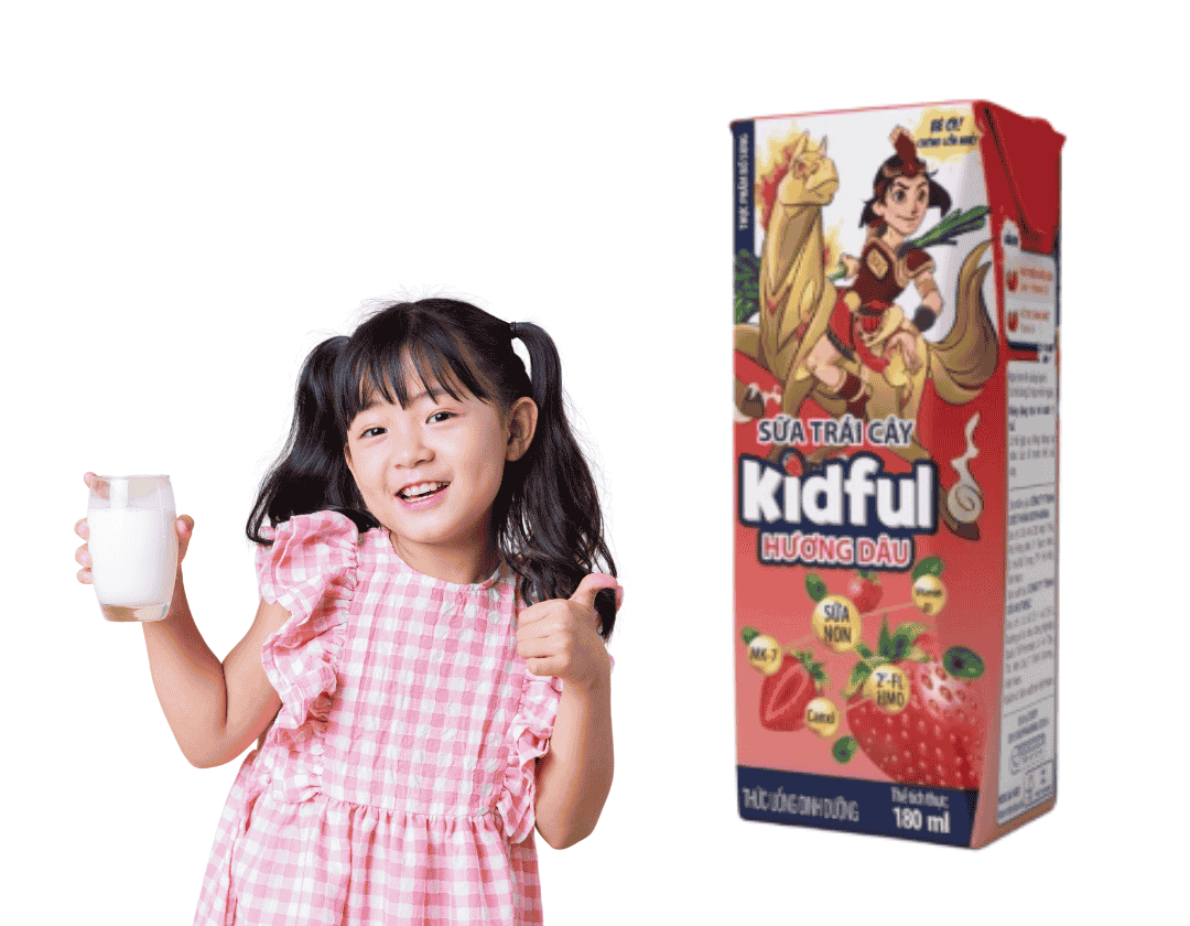 Sữa bột pha sắn Kidful Dâu