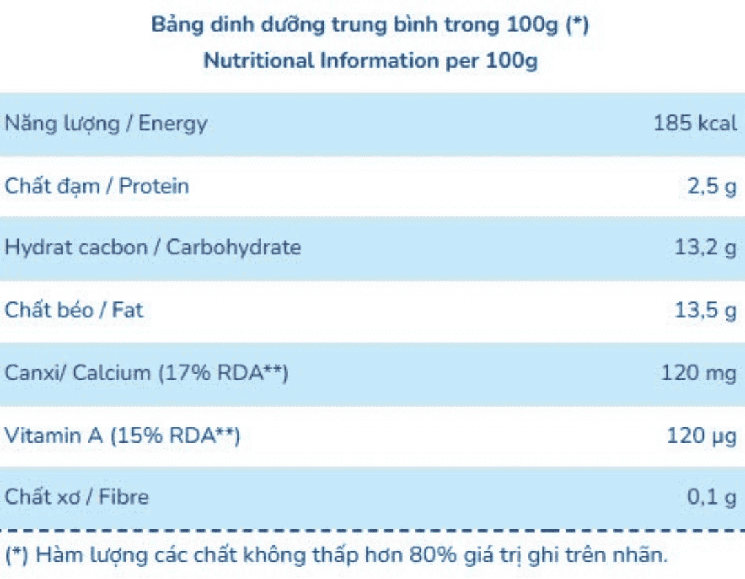 Váng sữa Monte vị Vani