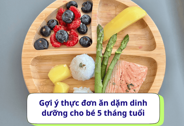 Lịch ăn dặm cho bé 5 tháng tuổi với thực đơn đầy đủ dinh dưỡng