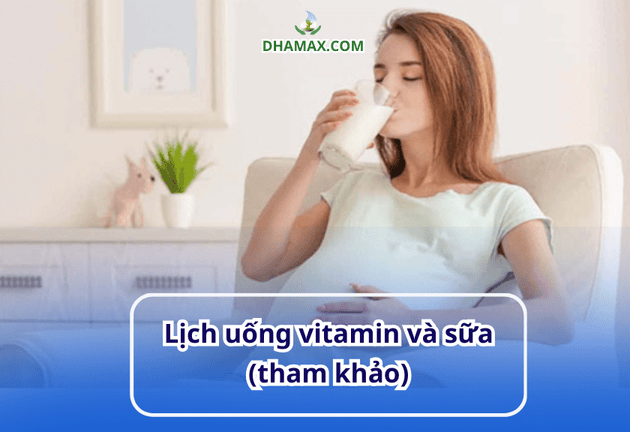 Lịch uống vitamin và sữa bổ sung trong thai kỳ