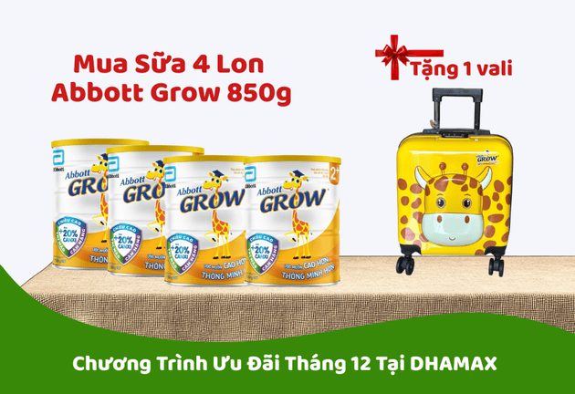 Mua Sữa Abbott Grow Tặng Vali Hươu Cao Cổ 