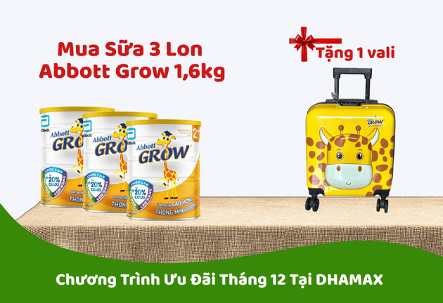 Mua Sữa Abbott Grow Tặng Vali Hươu Cao Cổ 