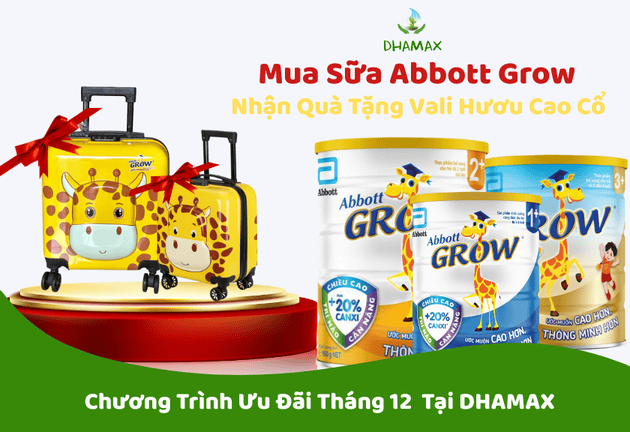 Mua Sữa Abbott Grow Tặng Vali Hươu Cao Cổ 